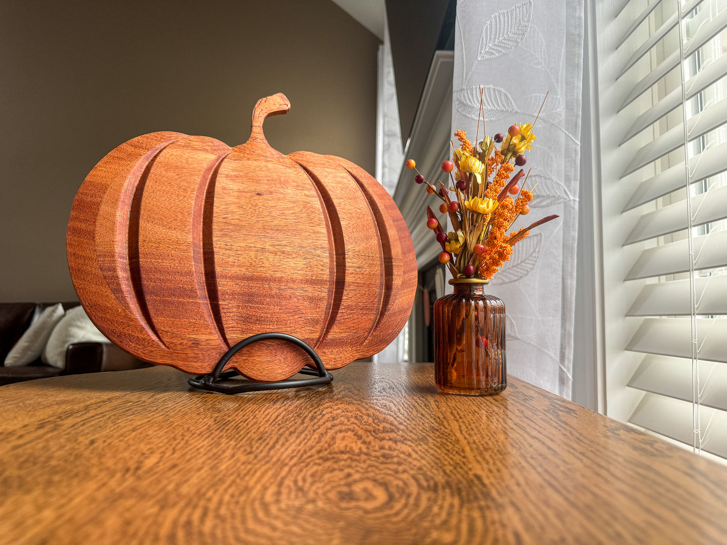 3D Pumpkin – African Mahogany Pumpkin – Pumpkin Fall Decor – Pumpkin Yard Art – Pumpkin Wall Art – Wood Decor – Wood Art
