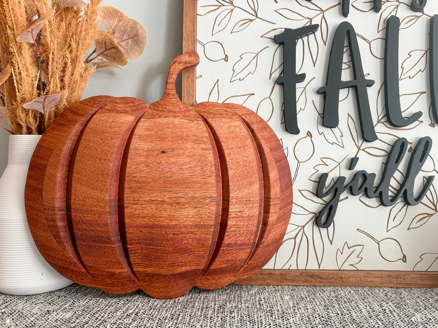 3D Pumpkin – African Mahogany Pumpkin – Pumpkin Fall Decor – Pumpkin Yard Art – Pumpkin Wall Art – Wood Decor – Wood Art