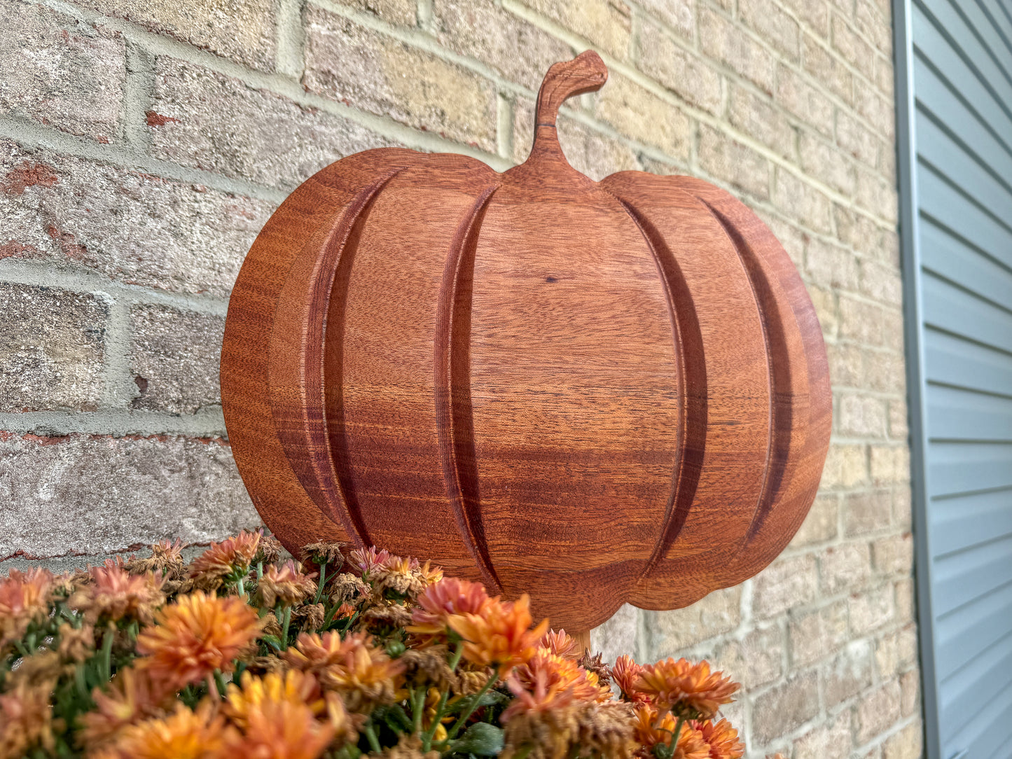 3D Pumpkin – African Mahogany Pumpkin – Pumpkin Fall Decor – Pumpkin Yard Art – Pumpkin Wall Art – Wood Decor – Wood Art