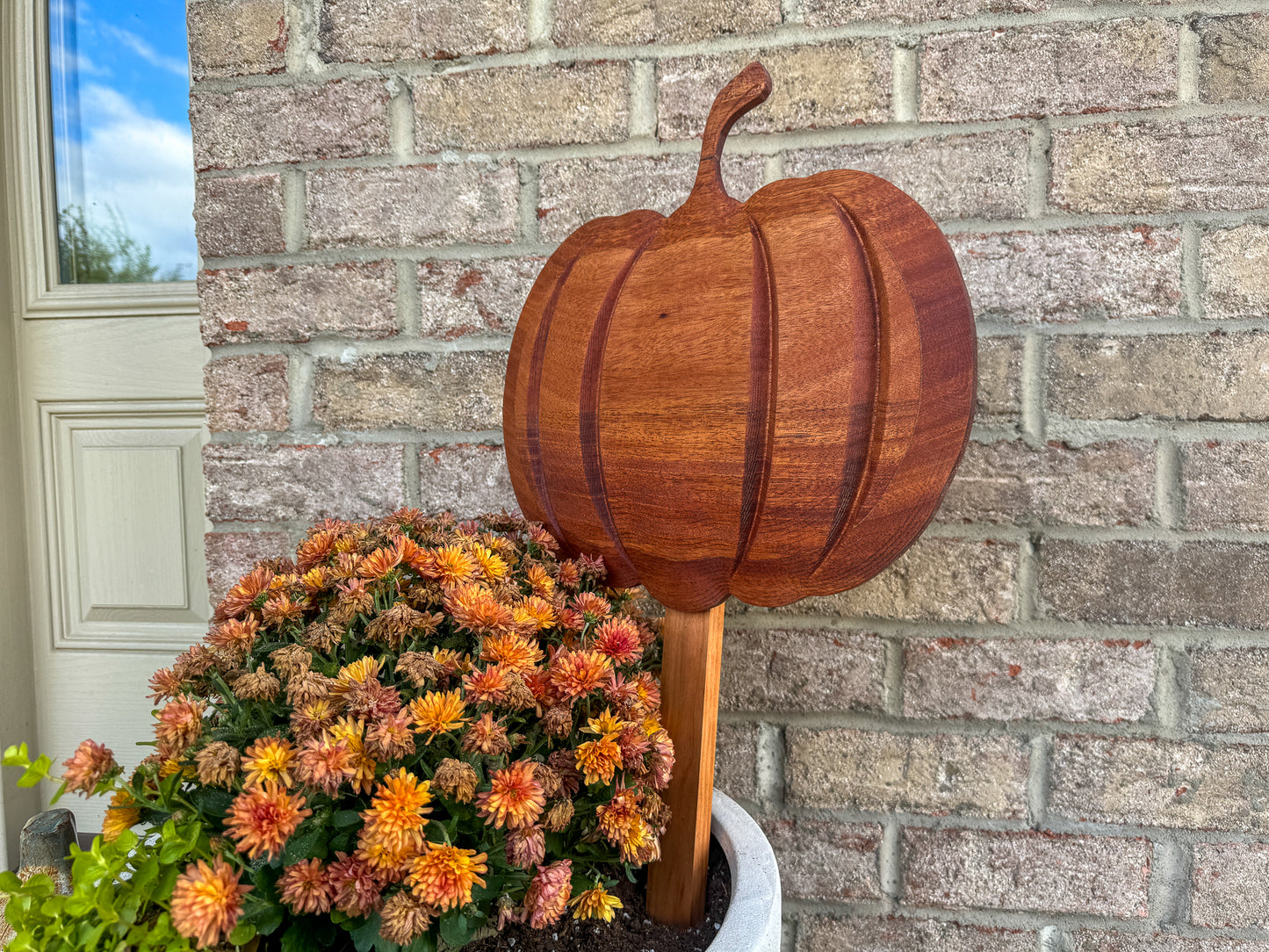 3D Pumpkin – African Mahogany Pumpkin – Pumpkin Fall Decor – Pumpkin Yard Art – Pumpkin Wall Art – Wood Decor – Wood Art