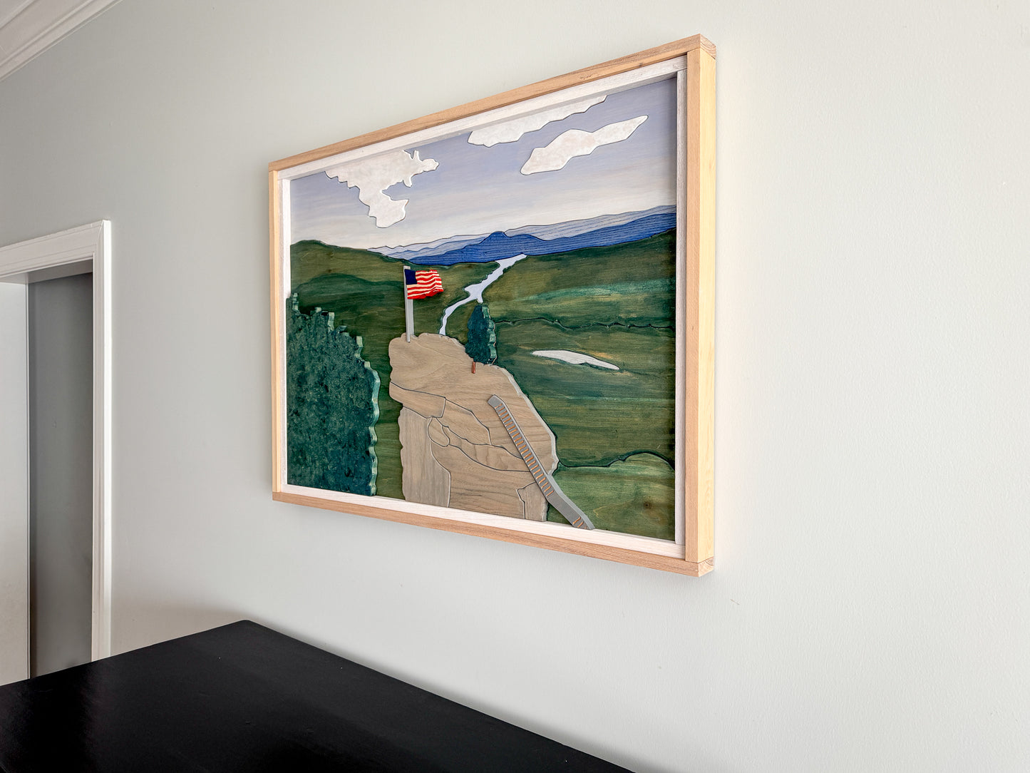 Chimney Rock State Park Wood Art – North Carolina Wood Wall Art – NC – North Carolina Strong – Chimney Rock Wood Wall Art