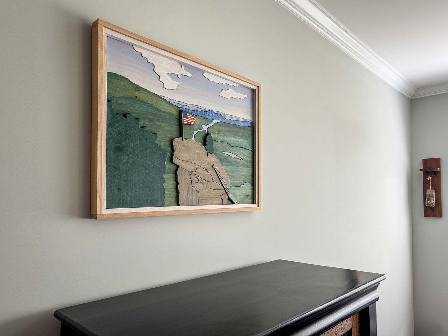 Chimney Rock State Park Wood Art – North Carolina Wood Wall Art – NC – North Carolina Strong – Chimney Rock Wood Wall Art