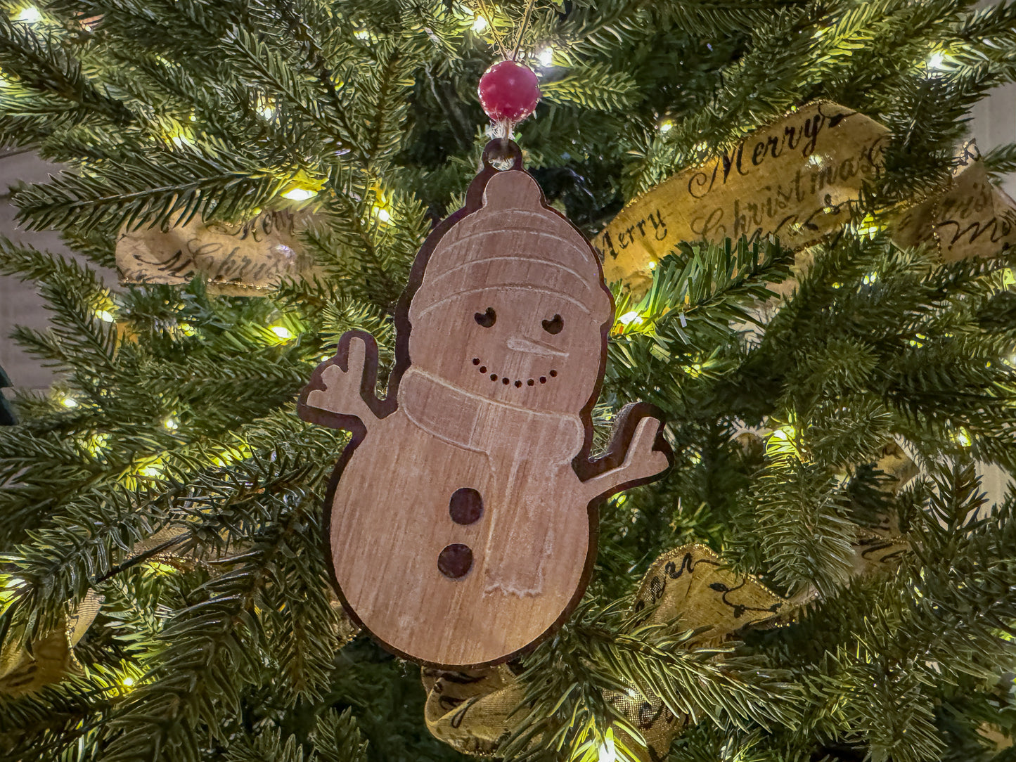 Christmas Ornaments – Two-Tone Wood Ornaments – Wood Christmas Ornaments – Reindeer Ornament – Snowflake Ornament – Snowman Ornament – Holiday Décor – Christmas Décor – Snowglobe Ornament