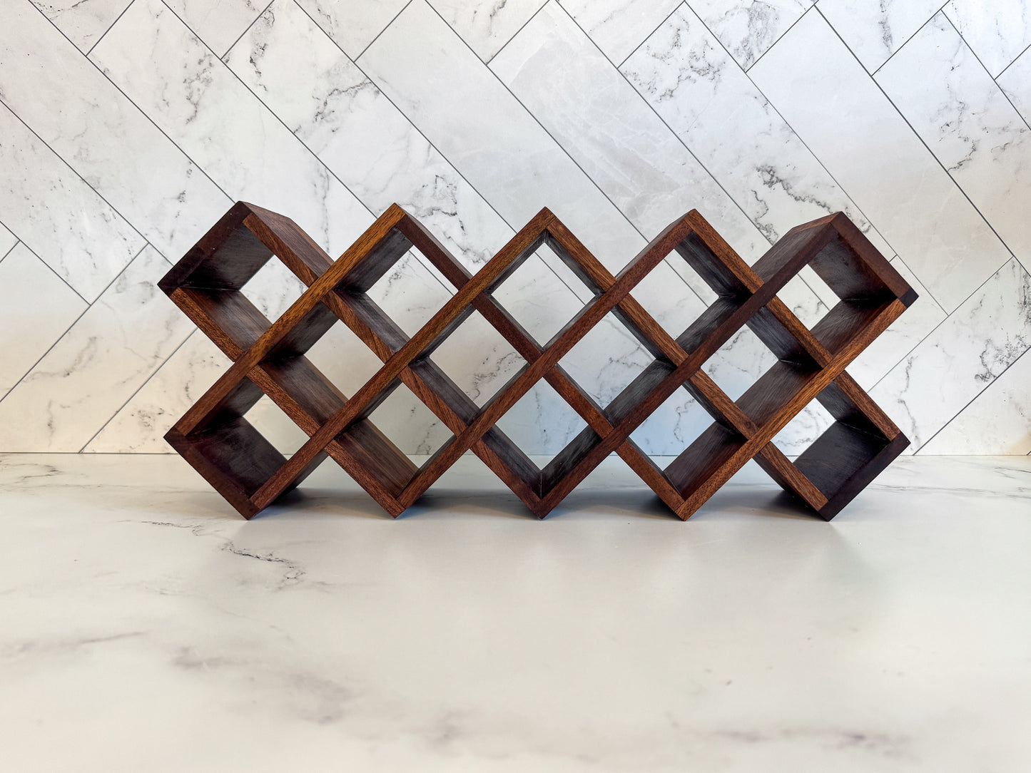 Criss-Cross Wood Spice Rack