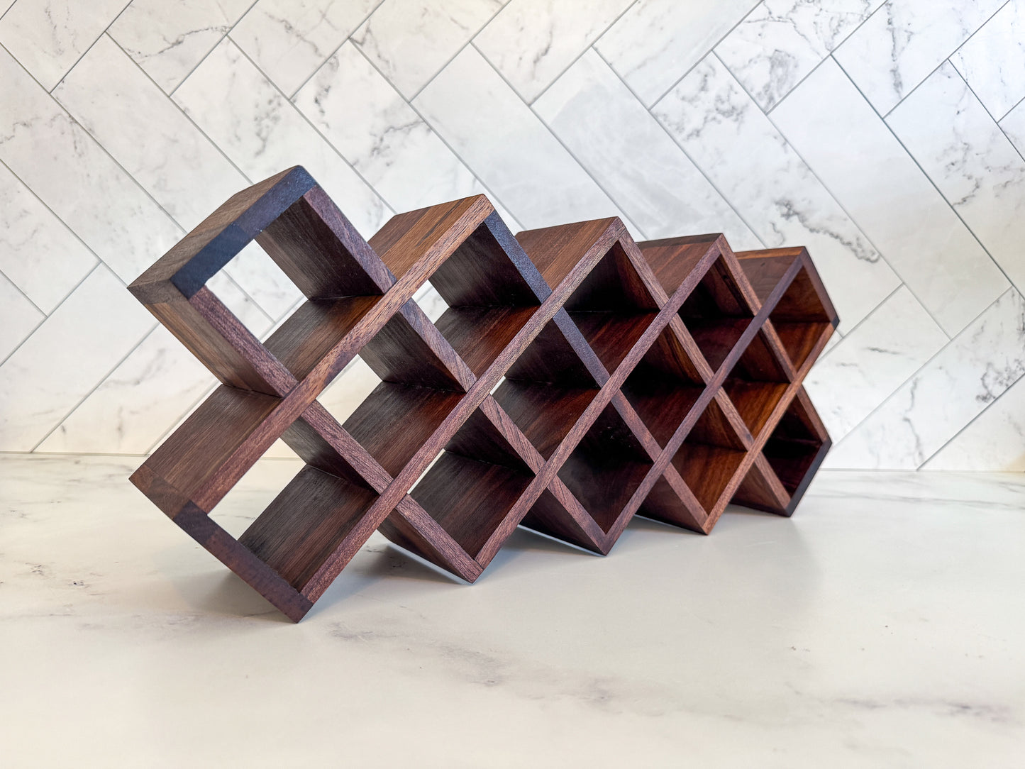 Criss-Cross Wood Spice Rack
