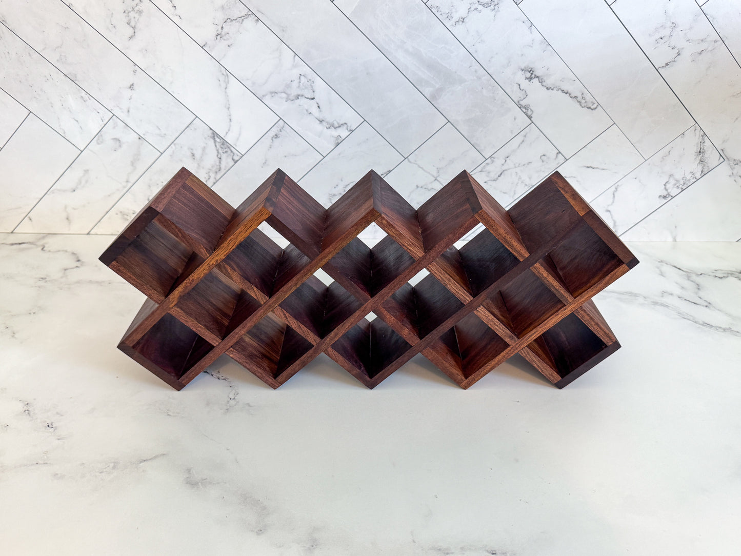 Criss-Cross Wood Spice Rack