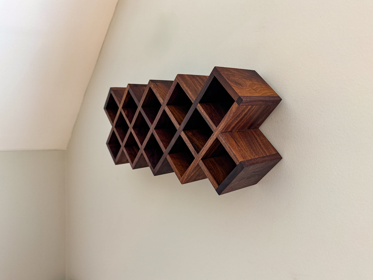 Criss-Cross Wood Spice Rack