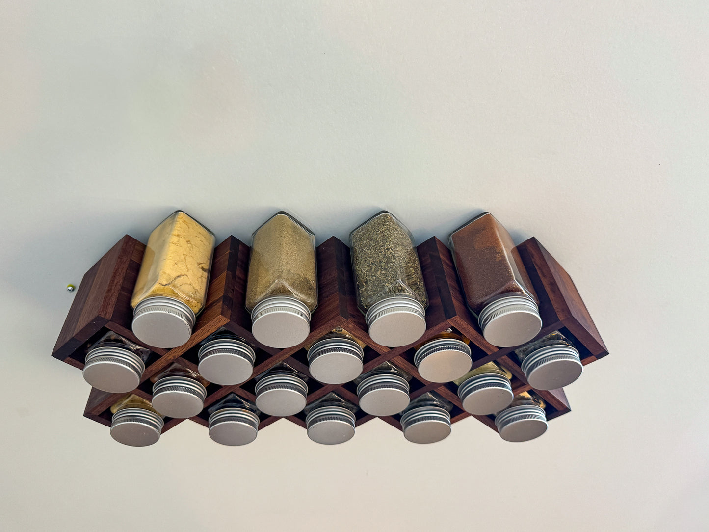 Criss-Cross Wood Spice Rack