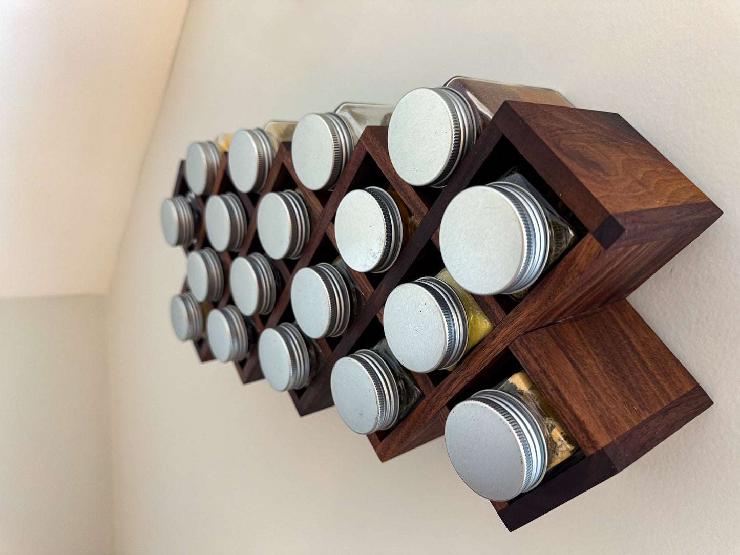 Criss-Cross Wood Spice Rack
