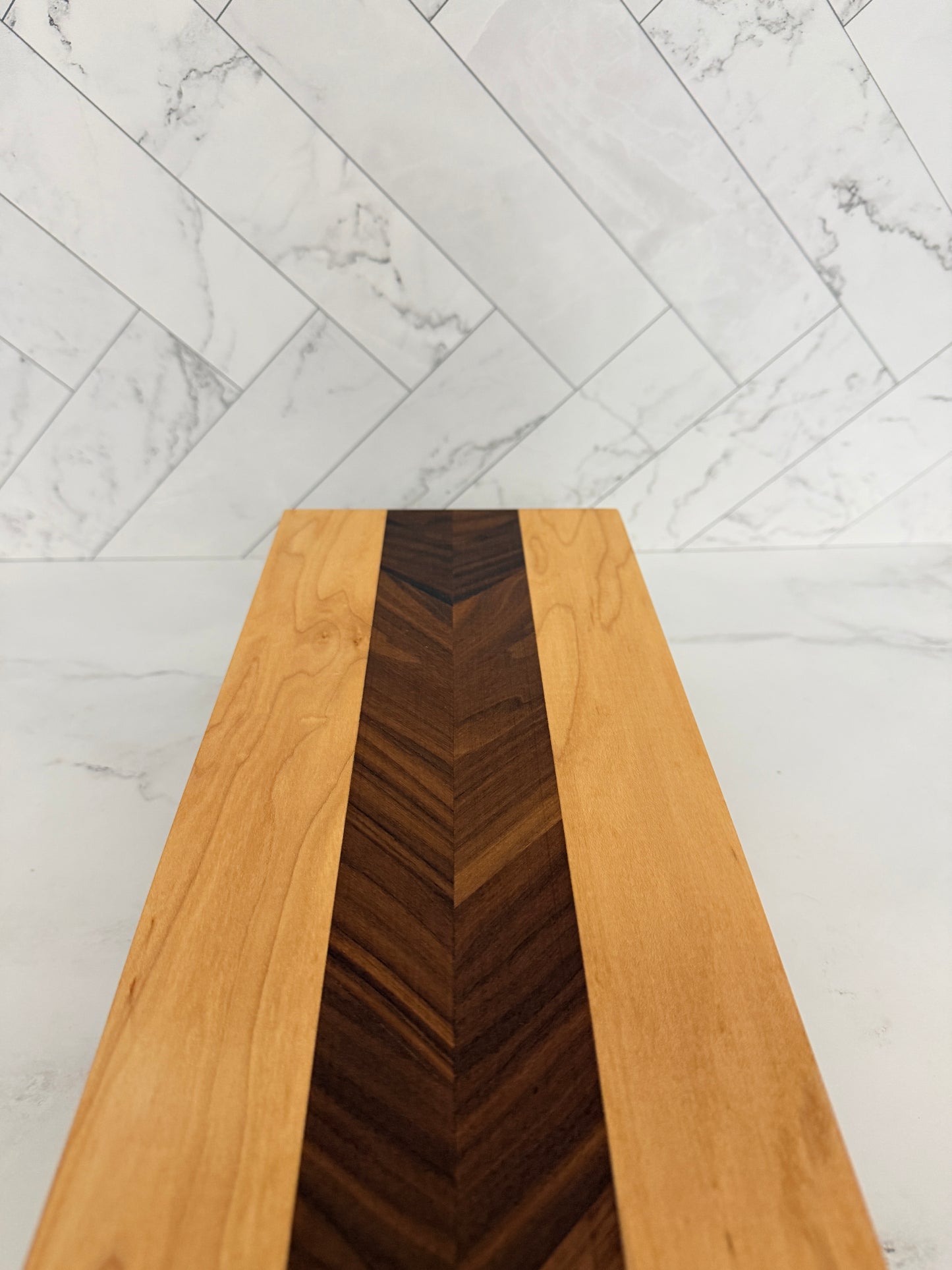 Chevron Wood Table Riser — In Stock, Ships Now