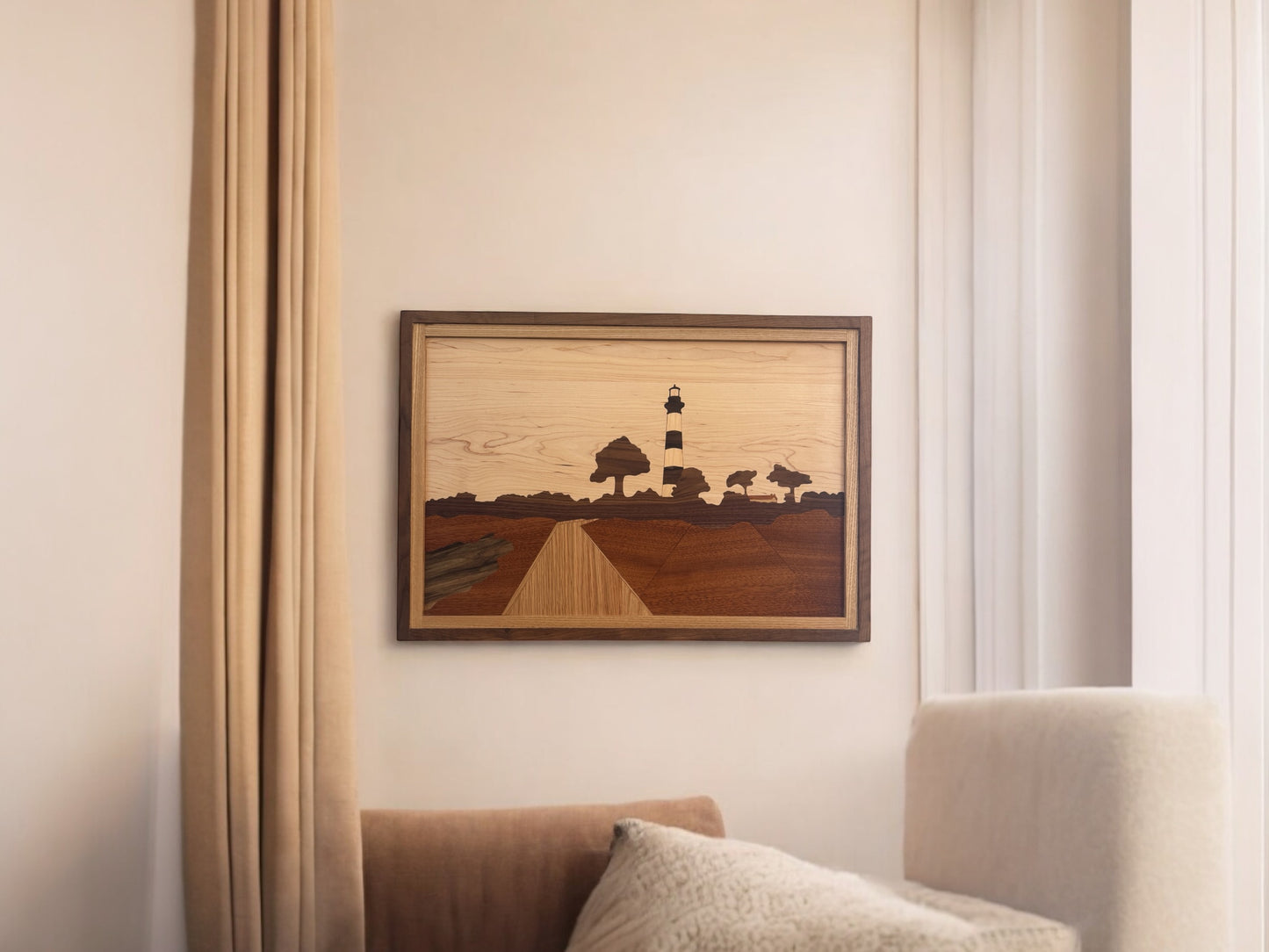Bodie Island Lighthouse Wood Art – North Carolina Wood Wall Art – NC – North Carolina Strong – Lighthouse Wood Wall Art