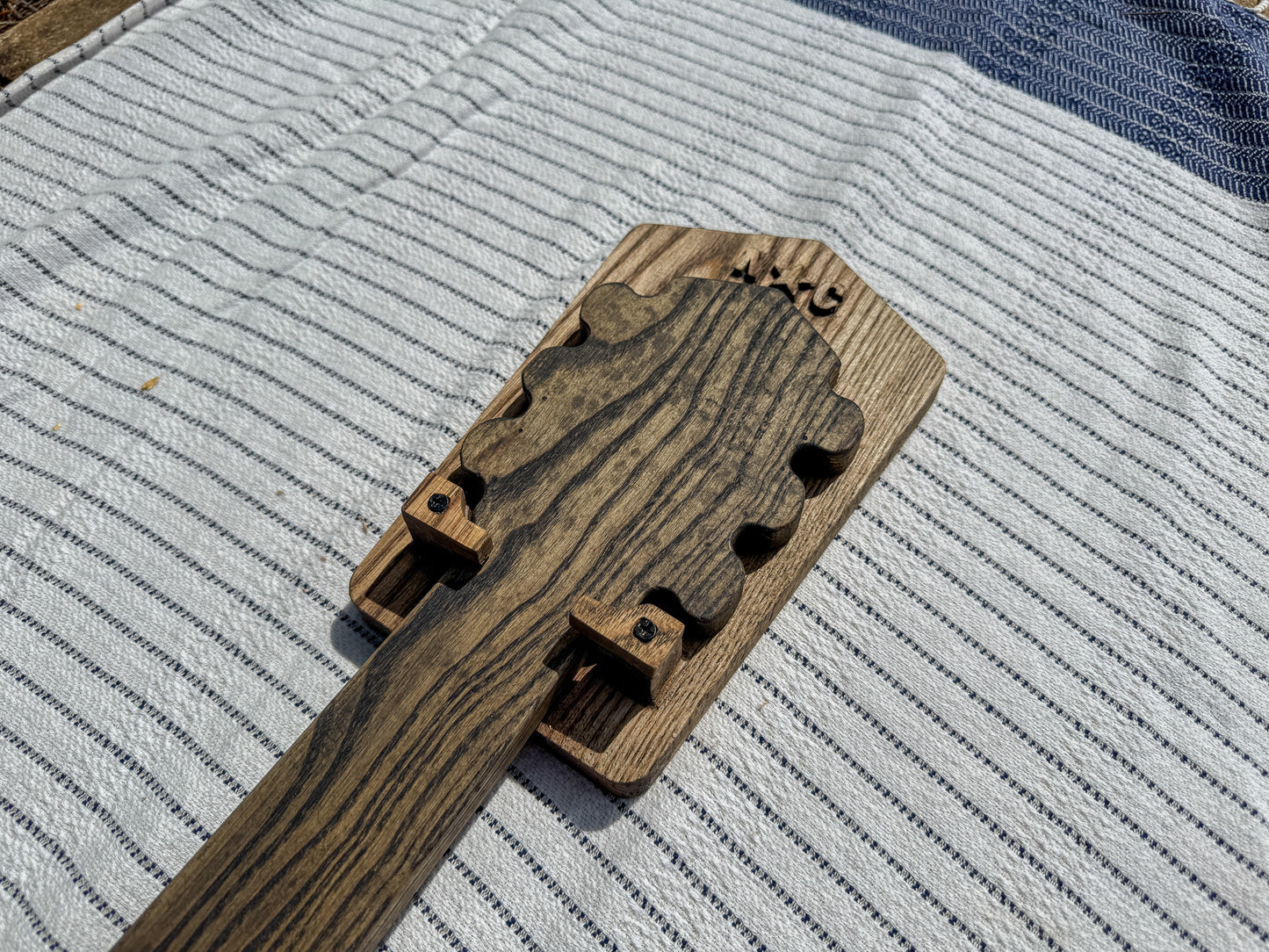 North Carolina-Inspired Wood Art Guitar