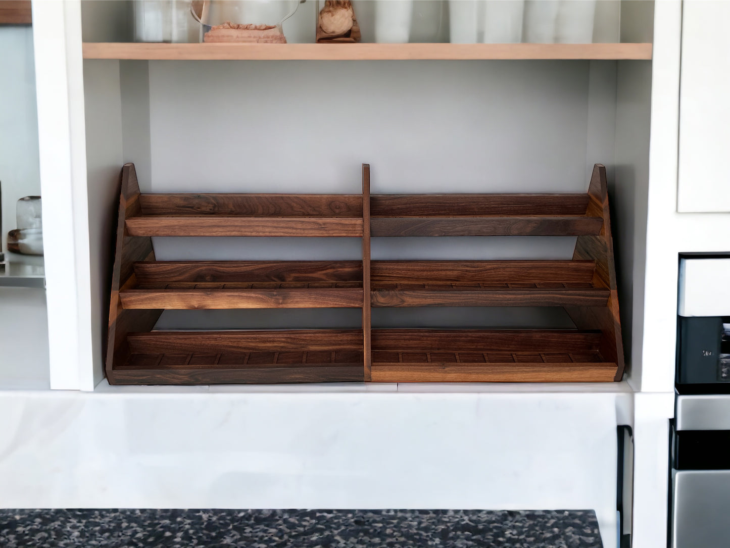 Wood Spice Rack – Spice Storage – Spice Shelf – Spice Jar Organization