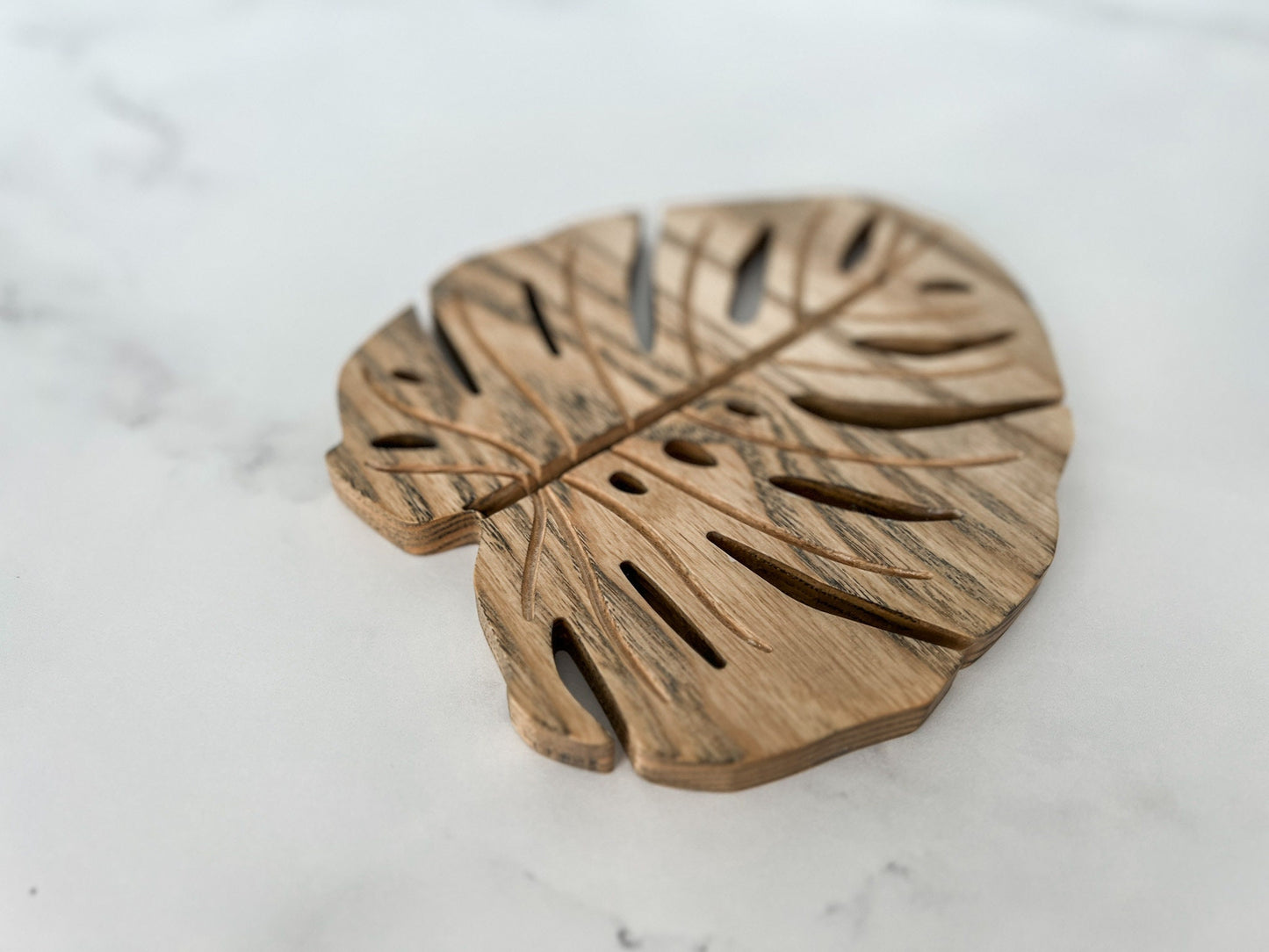 Monstera Leaf Wooden Trivet, Serving Tray, Wood Trivet for Dining Table, Dining Accessories, Wood Gifts, Hot Tray, Pot Holder