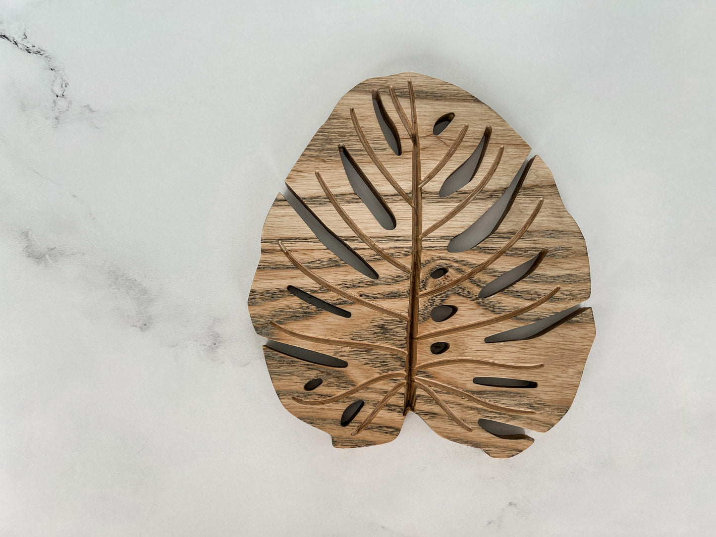 Monstera Leaf Wooden Trivet, Serving Tray, Wood Trivet for Dining Table, Dining Accessories, Wood Gifts, Hot Tray, Pot Holder