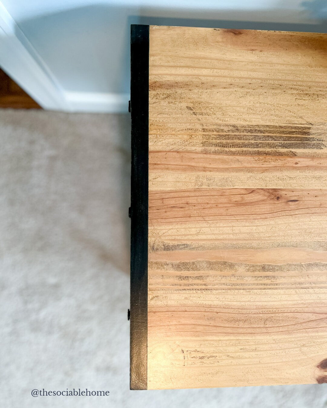 Rustic Hardwood Side Table – Many Colors – Modern Wood End Table – Living Room Furniture – Wood Table w/ Wood Legs – Solid Wood Side Table