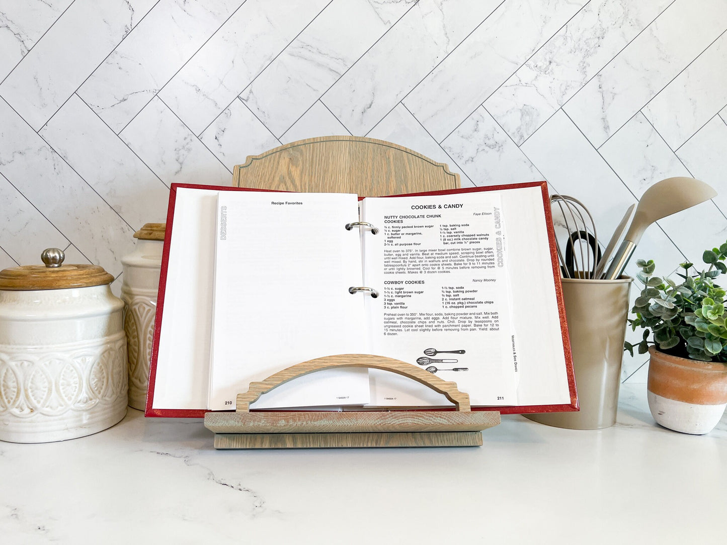 Wood Cookbook Holder
