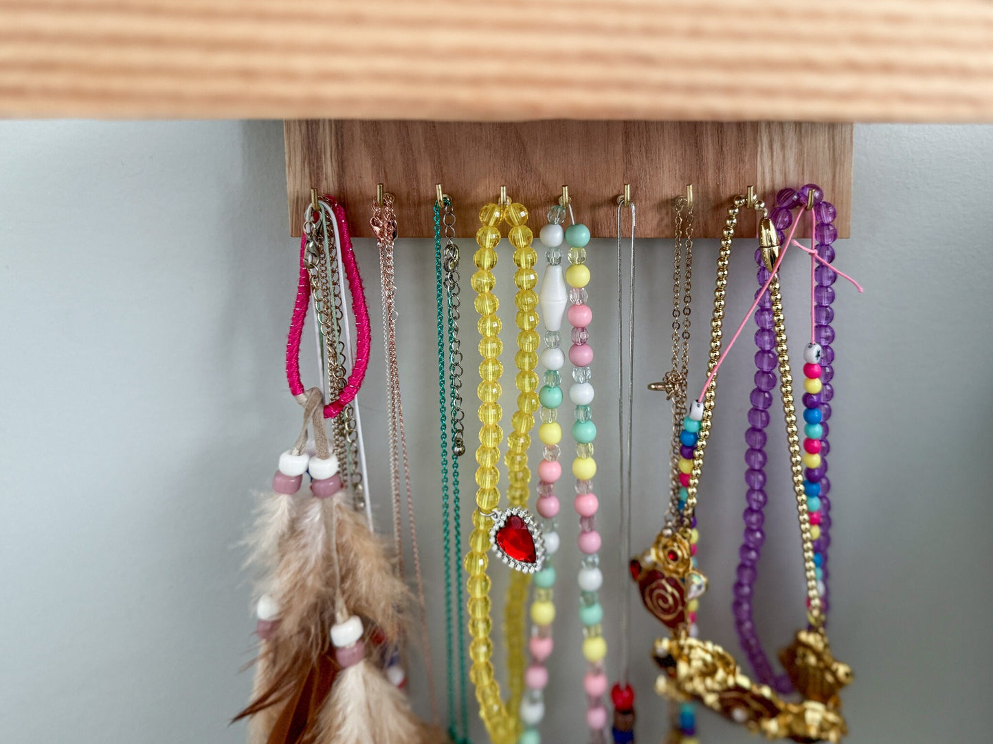 Unicorn Jewelry Holder – Unicorn Necklace Holder with Gold Hooks – Unicorn Wall Art – Jewelry Organizer – Unicorn Wall Decor – Unicorn Shelf