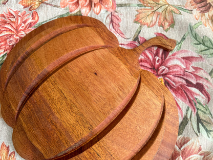 3D Pumpkin – African Mahogany Pumpkin – Pumpkin Fall Decor – Pumpkin Yard Art – Pumpkin Wall Art – Wood Decor – Wood Art