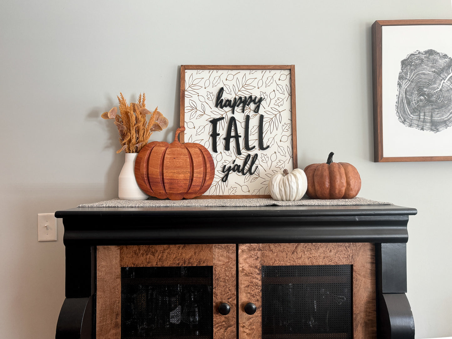 Happy Fall Yall Wood Sign - Fall Wall Art – Autumn Home Decor – Fall Decor – Wall Art – Fall Wood Sign – Autumn Leaves Sign