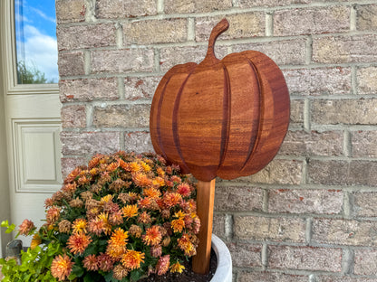 3D Pumpkin – African Mahogany Pumpkin – Pumpkin Fall Decor – Pumpkin Yard Art – Pumpkin Wall Art – Wood Decor – Wood Art