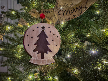 Christmas Ornaments – Two-Tone Wood Ornaments – Wood Christmas Ornaments – Reindeer Ornament – Snowflake Ornament – Snowman Ornament – Holiday Décor – Christmas Décor – Snowglobe Ornament