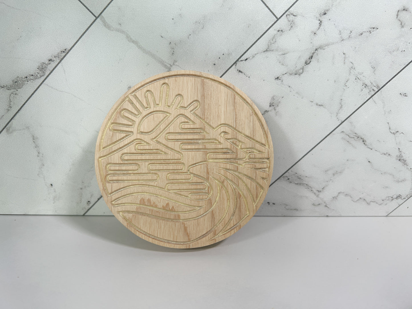 Carved Wood Coasters – Many Color Options – Mountain Coaster – Geometric Coaster – Ocean Coaster – Coaster Sets – Coaster Designs