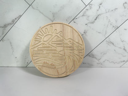 Carved Wood Coasters – Many Color Options – Mountain Coaster – Geometric Coaster – Ocean Coaster – Coaster Sets – Coaster Designs