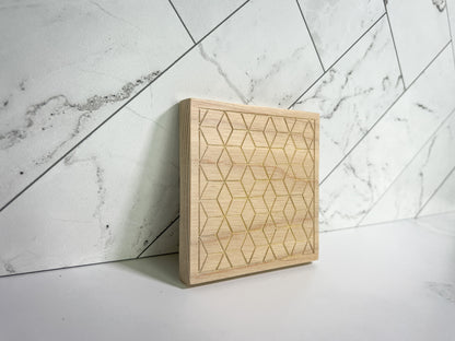 Carved Wood Coasters – Many Color Options – Mountain Coaster – Geometric Coaster – Ocean Coaster – Coaster Sets – Coaster Designs