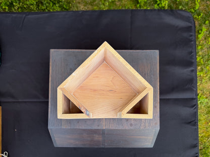 Wood Cocktail Napkin Holders — Walnut and Hard Maple — Ships Now