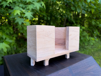 Wood Cocktail Napkin Holders — Walnut and Hard Maple — Ships Now