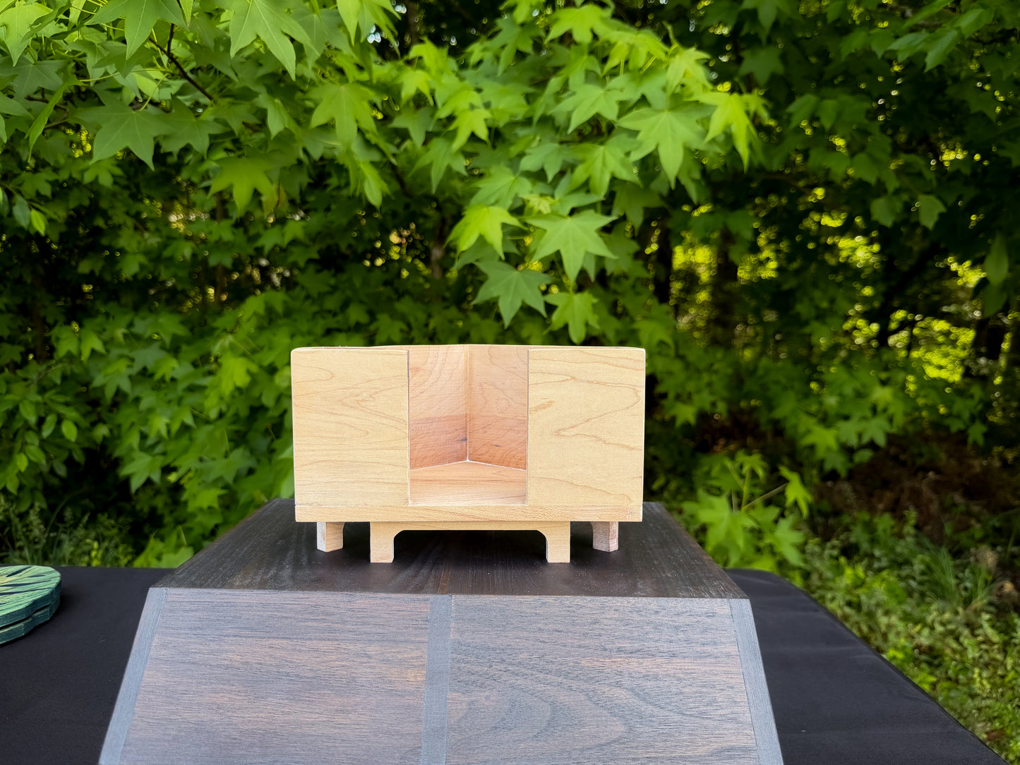 Wood Cocktail Napkin Holders — Walnut and Hard Maple — Ships Now