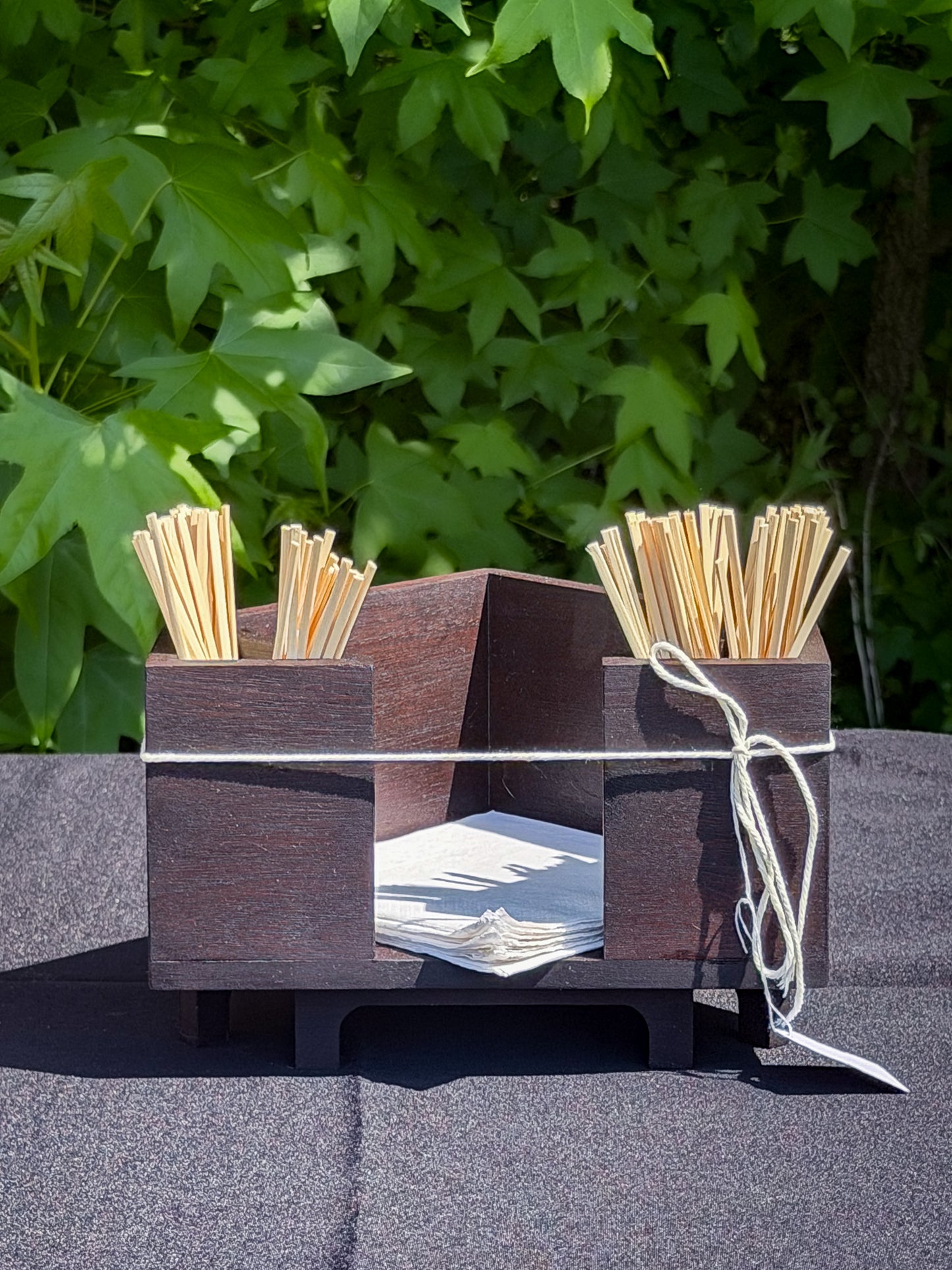 Wood Cocktail Napkin Holders — Walnut and Hard Maple — Ships Now