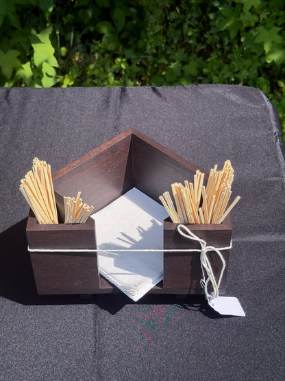 Wood Cocktail Napkin Holders — Walnut and Hard Maple — Ships Now