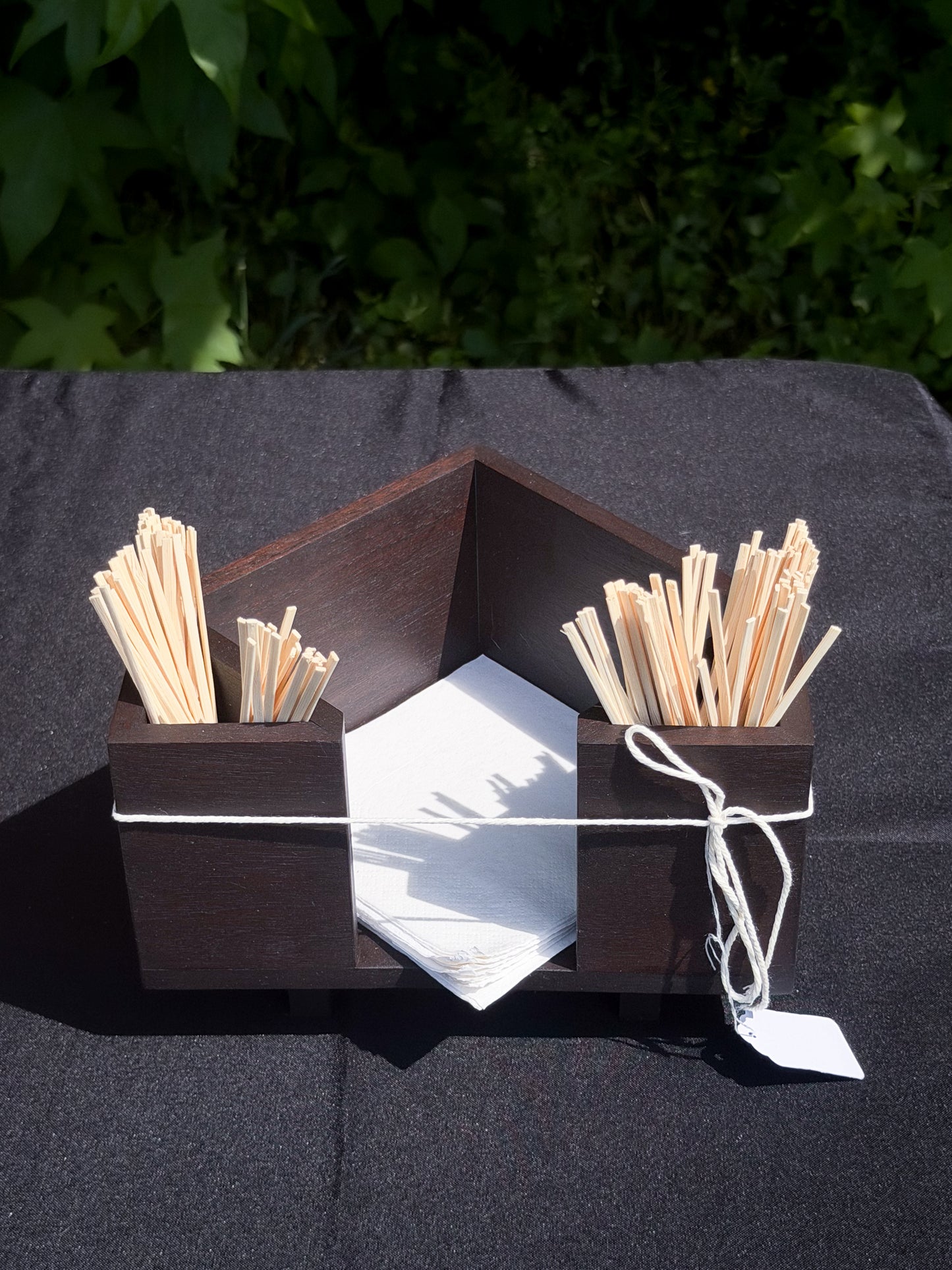 Wood Cocktail Napkin Holders — Walnut and Hard Maple — Ships Now