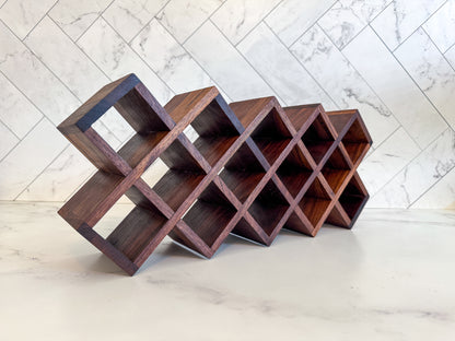 Criss-Cross Wood Spice Rack