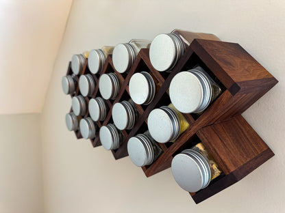 Criss-Cross Wood Spice Rack