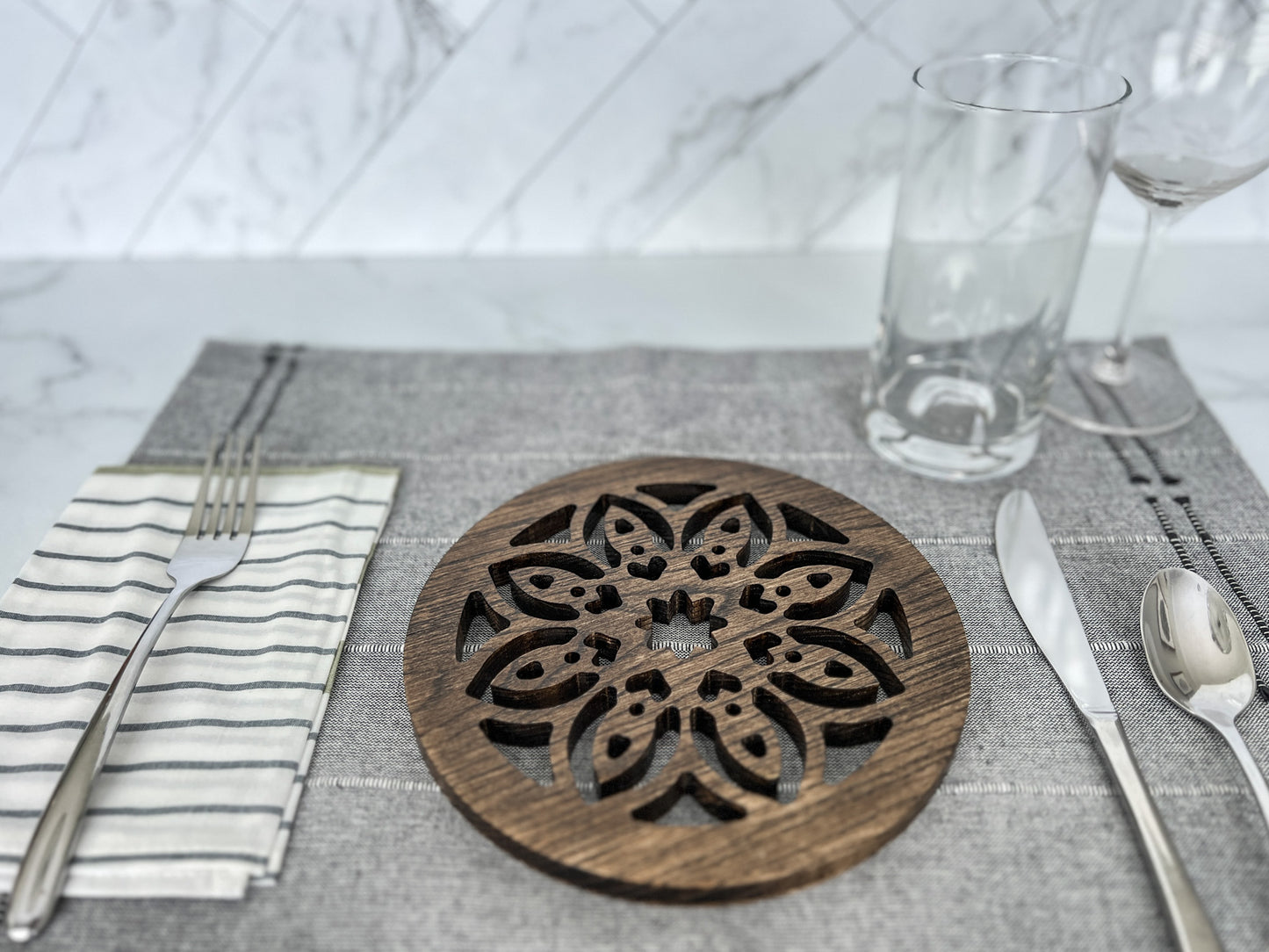 Wooden Trivet for Hot Plates