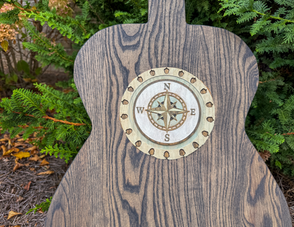 North Carolina-Inspired Wood Art Guitar