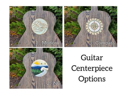 North Carolina-Inspired Wood Art Guitar