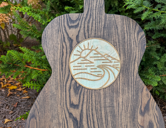 North Carolina-Inspired Wood Art Guitar