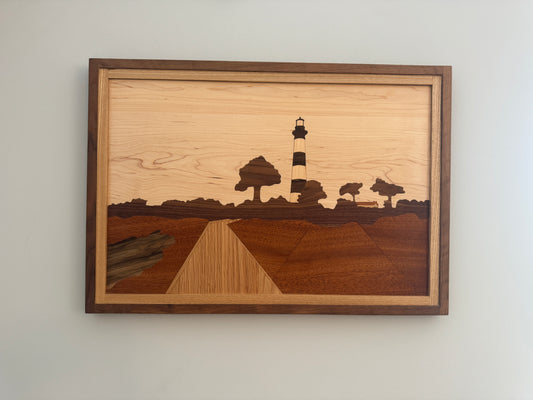 Bodie Island Lighthouse Wood Art – North Carolina Wood Wall Art – NC – North Carolina Strong – Lighthouse Wood Wall Art