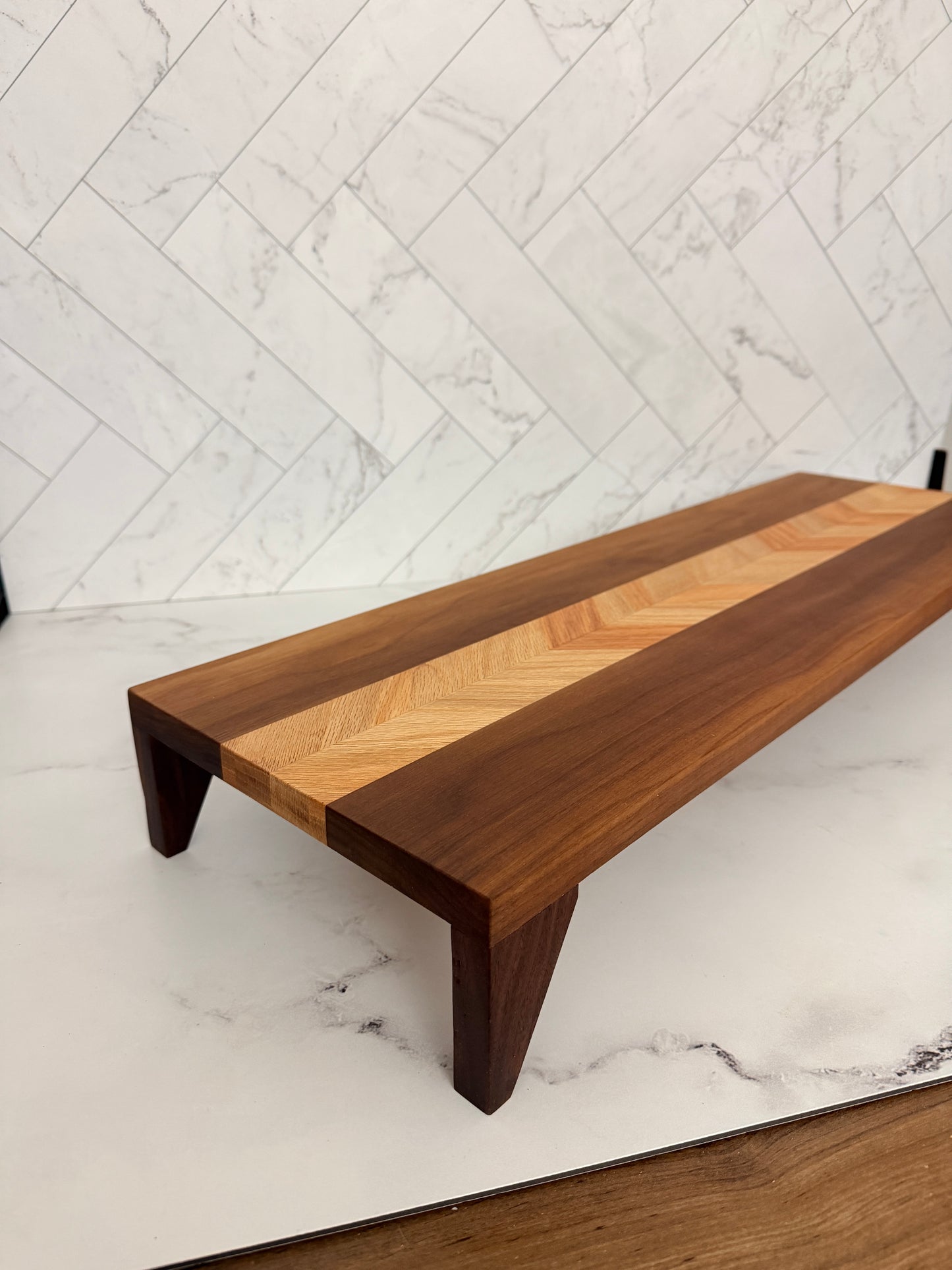 Chevron Wood Table Riser — In Stock, Ships Now