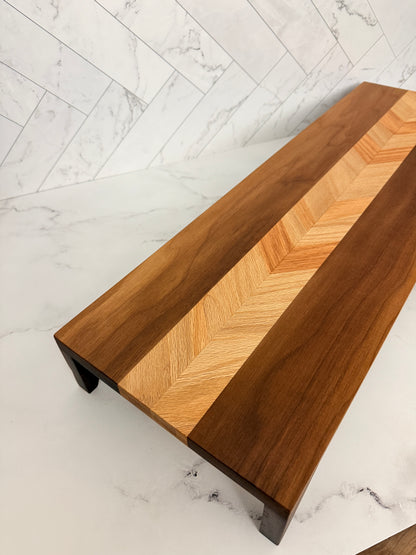 Chevron Wood Table Riser — In Stock, Ships Now