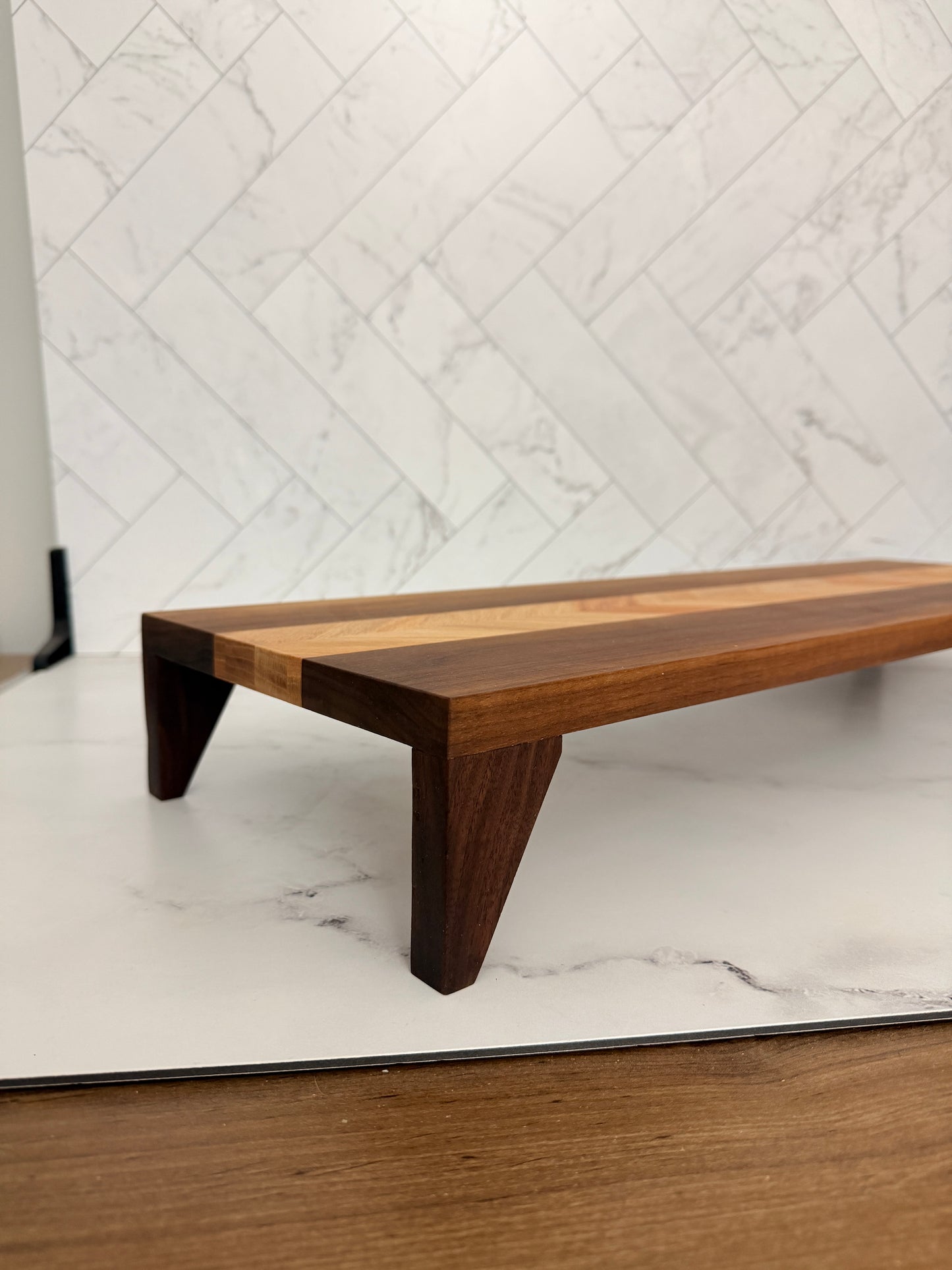Chevron Wood Table Riser — In Stock, Ships Now