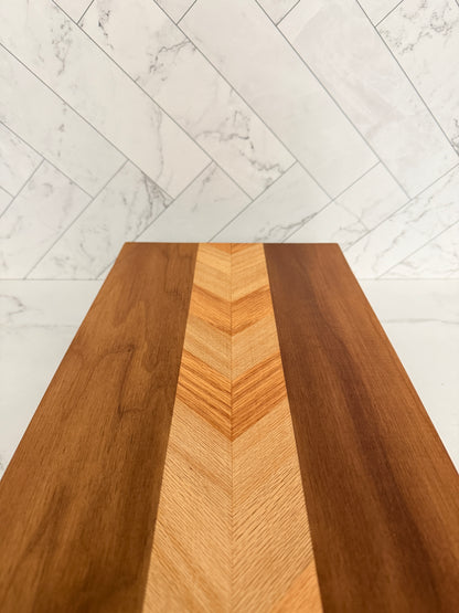 Chevron Wood Table Riser — In Stock, Ships Now