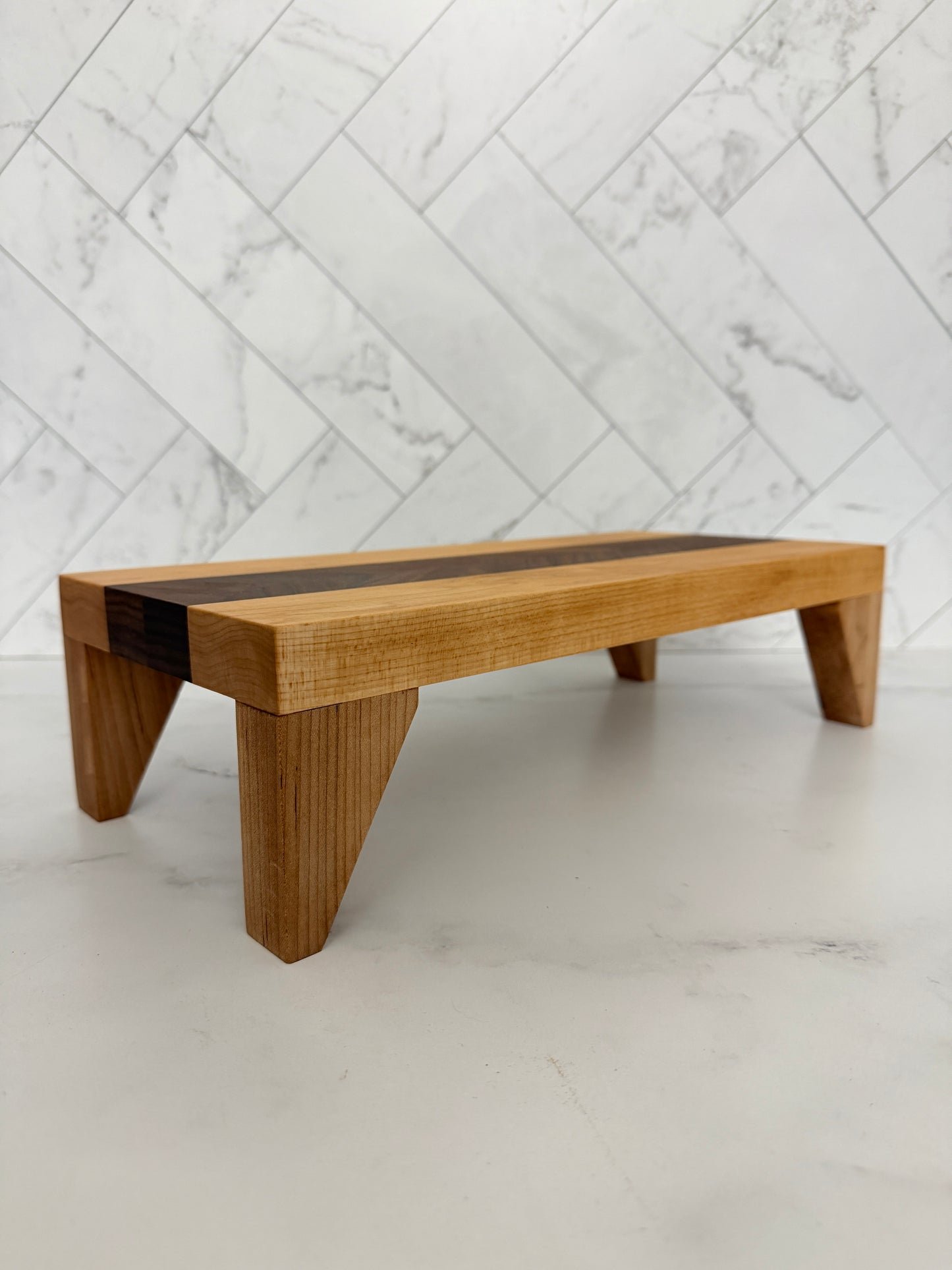 Chevron Wood Table Riser — In Stock, Ships Now