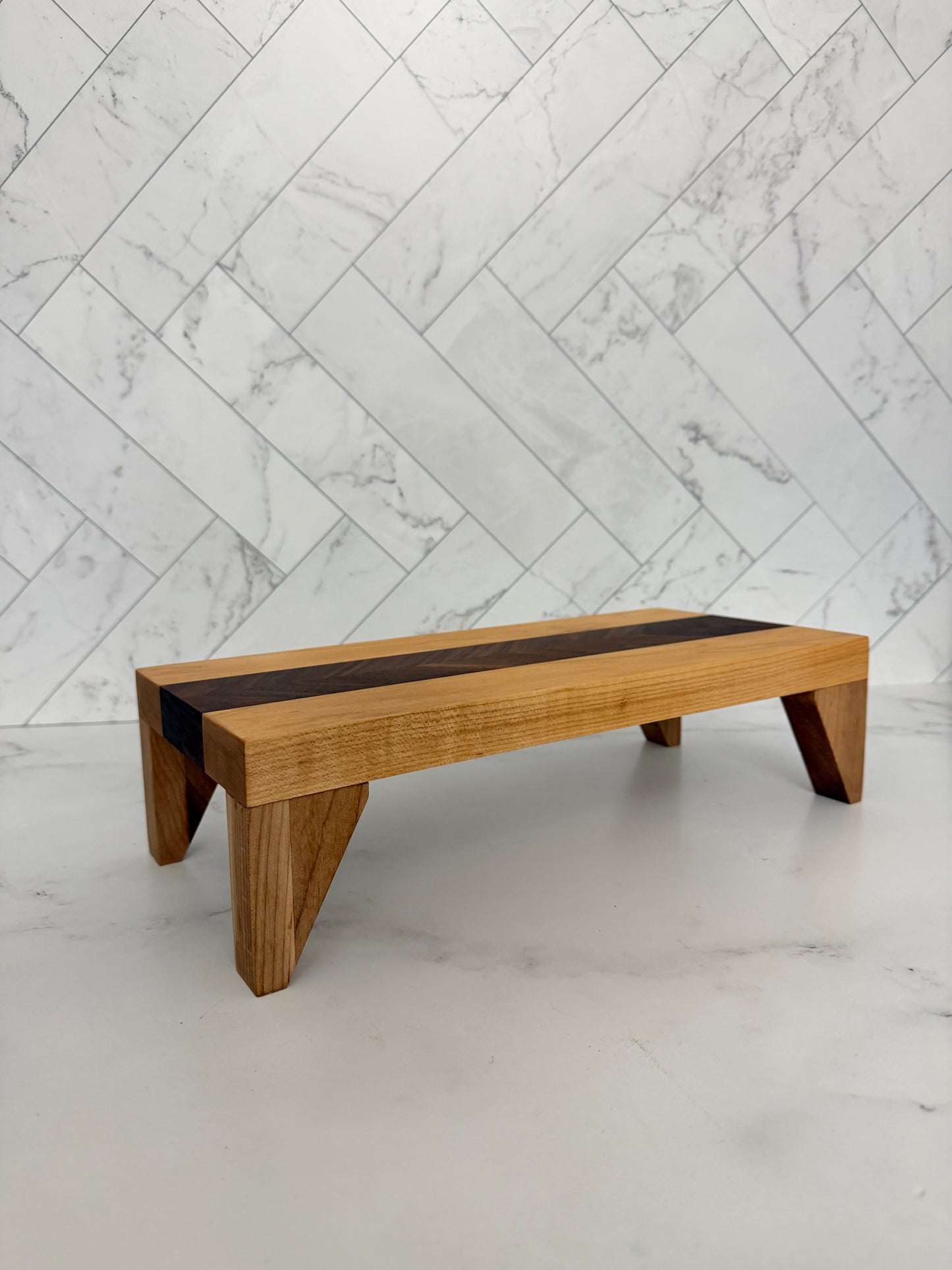 Chevron Wood Table Riser — In Stock, Ships Now