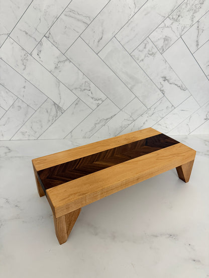 Chevron Wood Table Riser — In Stock, Ships Now