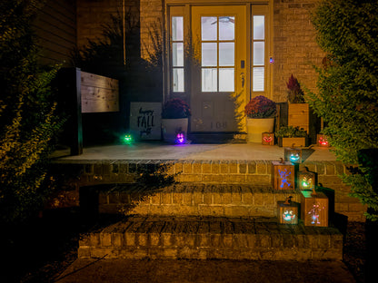 Mahogany and Cedar Jack-O-Lantern Boxes – Premium Indoor and Outdoor Halloween Decorations